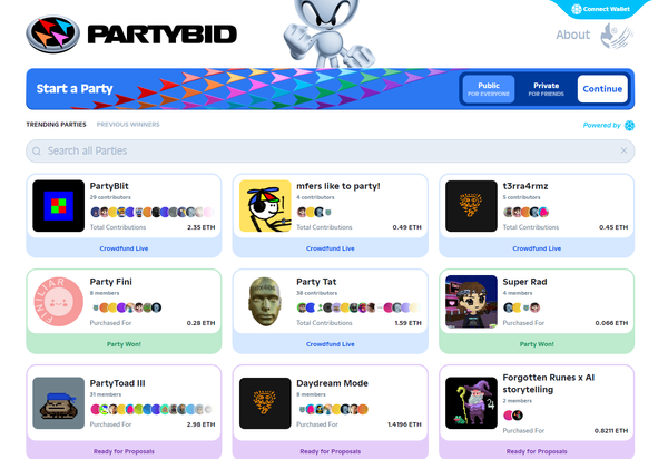 PartyBid evolved 🥳